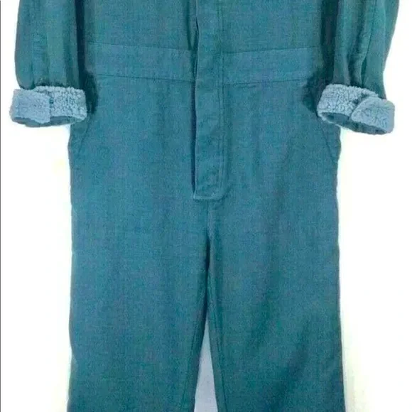 Madewell Sherpa Blue Jumpsuit with Collar Detail - Picture 4 of 11